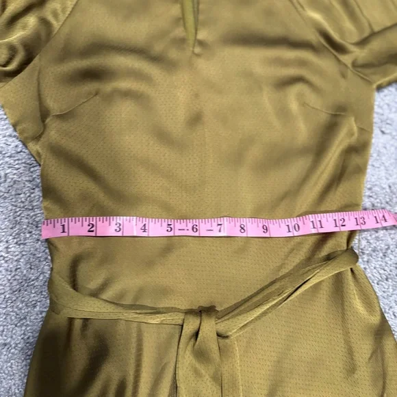 Ted Baker HARIIET Midi Dress In Khaki Green Size 1 / S - Picture 9 of 15